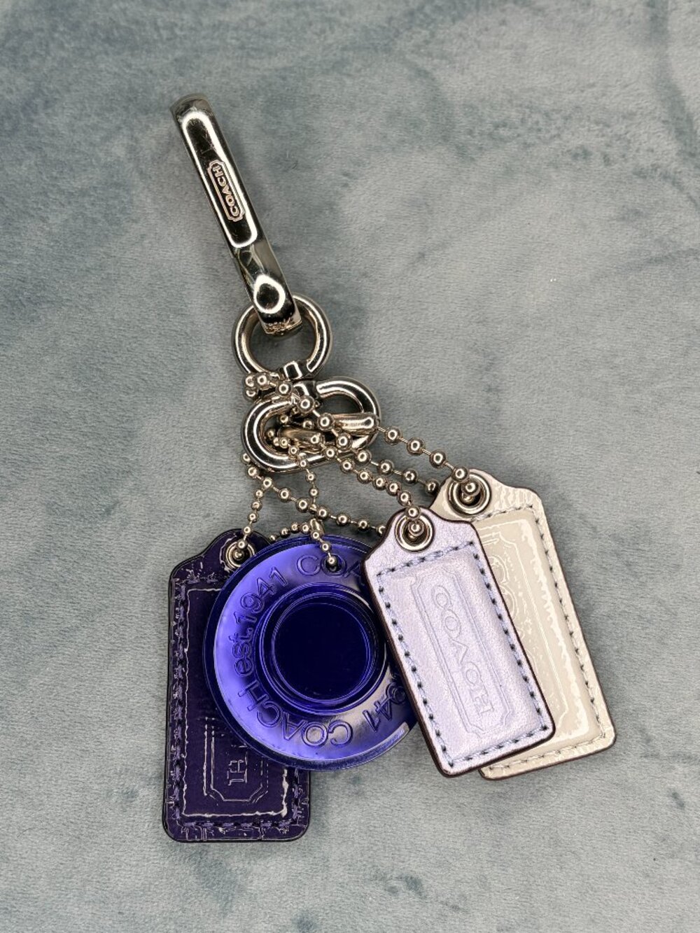Coach Leather Hang Tags With Keychain FOB